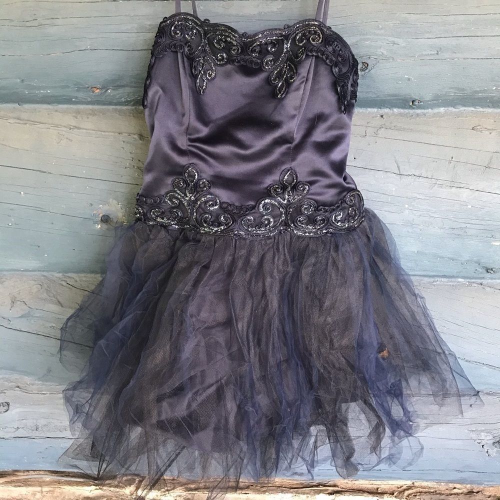 Navy Blue Dress Scene